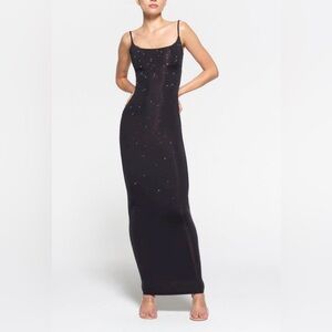 Swarovski X Skims Black Dress